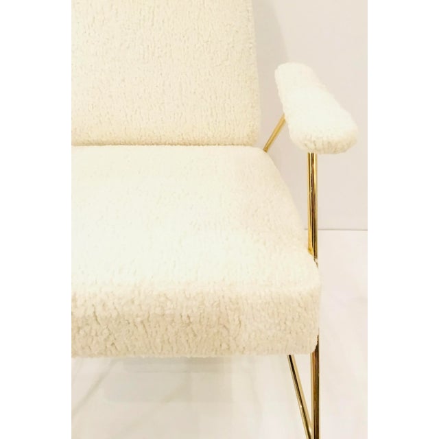Interlude Home Interlude Home Modern White and Gold Georgie Lounge Chair For Sale - Image 4 of 7