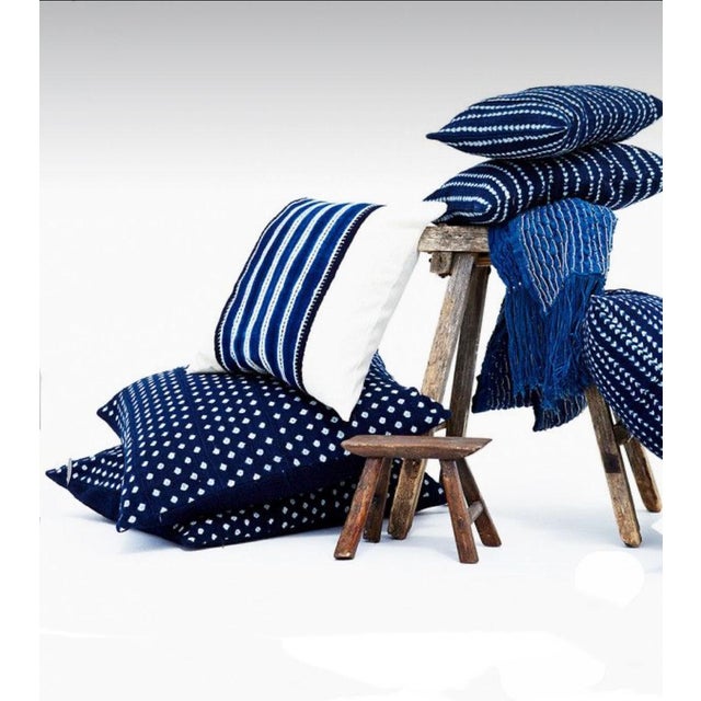 Blue Ine Indigo Cloth - Mossi Tribe Burkina Faso 59" H by 54" W For Sale - Image 8 of 8