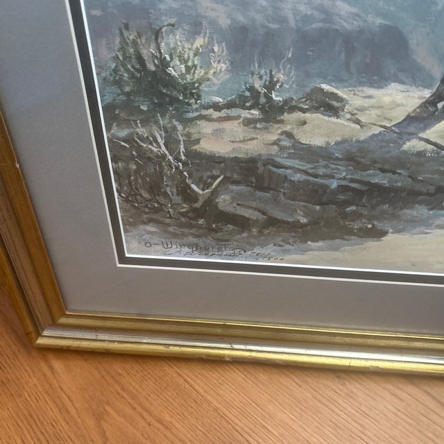 1980s Olaf Wieghorst Signed and Numbered Print " the Navaho" 751/1500 For Sale - Image 4 of 6