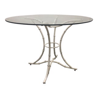 Vintage Faux Bamboo Dining Table For Sale