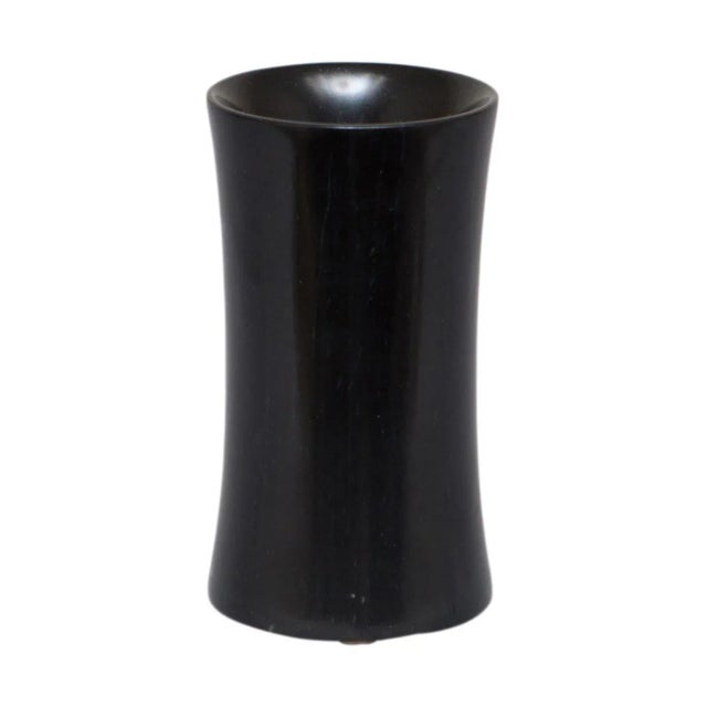 A Vinca Collection Jet Black Marble Tumbler.