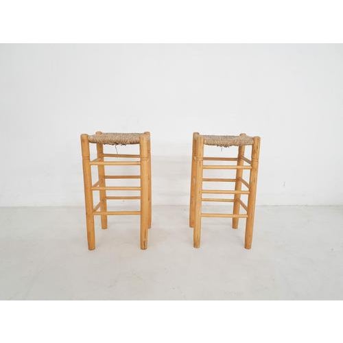 Vintage Rattan Bar Stools, Netherlands, 1970s, Set of 2 For Sale - Image 4 of 4