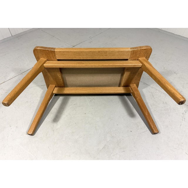 Small Vintage Blond Oak Stool, 1960s For Sale - Image 14 of 16