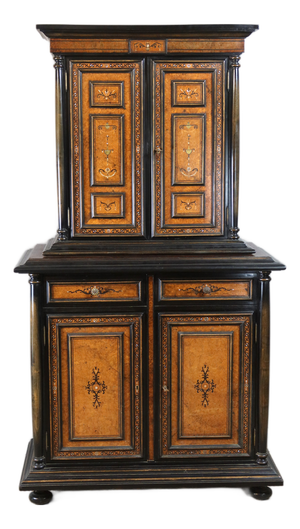 Marquetry 2-Body Buffet, Late 19th Century