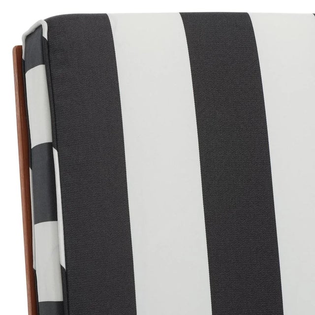 Solano Sunlounger - Natural/Navy Stripe For Sale - Image 9 of 12