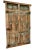 Late 18th Century Antique Rustic Carved Exterior Teak Double Hinged Doors, Colonial Plantation Architecture For Sale - Image 5 of 13