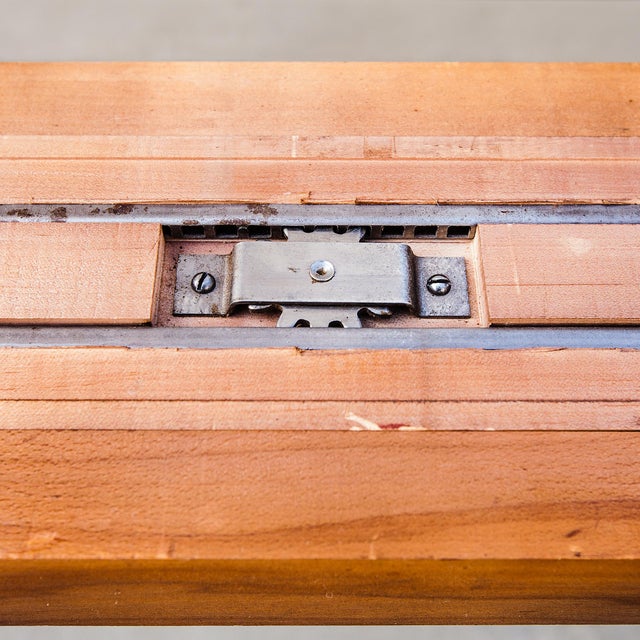 1970s Refinished Mid Century Modern Expandable Walnut Dining Table by Henredon For Sale - Image 9 of 15