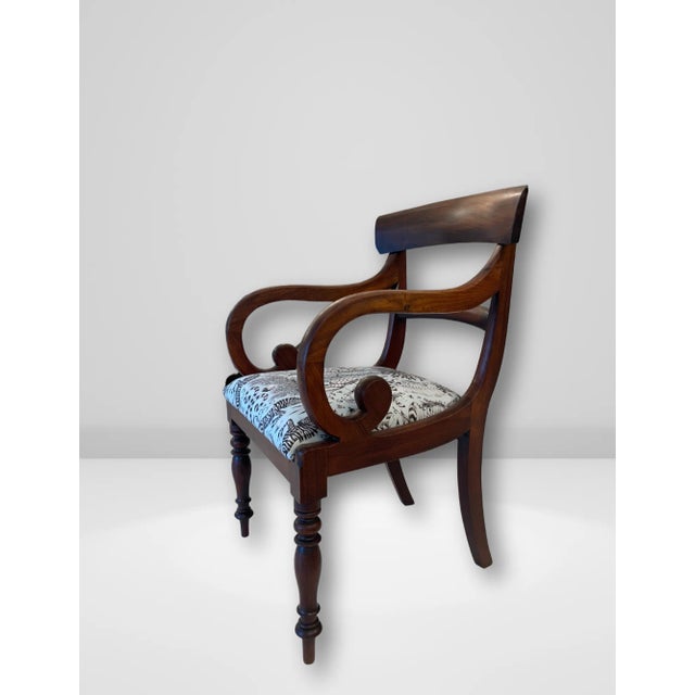 Early 19th Century Early 19th-Century Antique Regency Mahogany Accent Chairs, Pair For Sale - Image 5 of 6