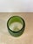 Late 20th Century Handblown Green Ombre Frosted & Crackle Glass Vase For Sale - Image 5 of 8