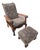 Antique Arts & Crafts Carved Oak Morris Recliner & Ottoman For Sale