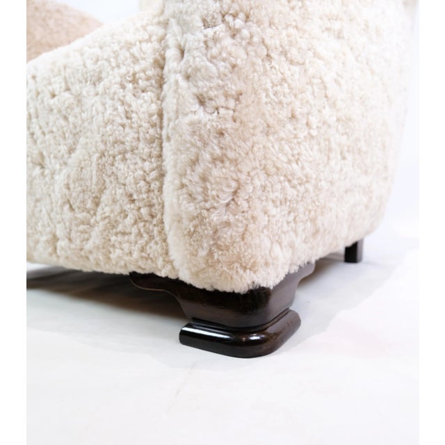 Vintage Danish Easy Chair in Sheepskin, 1940s For Sale - Image 6 of 13