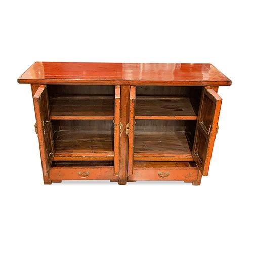 1960s 1960s Shanxi Hand Painted Golden Butterfly Sideboard For Sale - Image 5 of 7