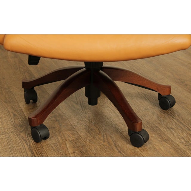 Leathercraft Leathercraft Tufted Leather Executive Office Armchair (C) For Sale - Image 4 of 13