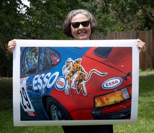 1979 Porsche 911 Carrera by Shan Fannin | Paper Illustration of a vintage racing car