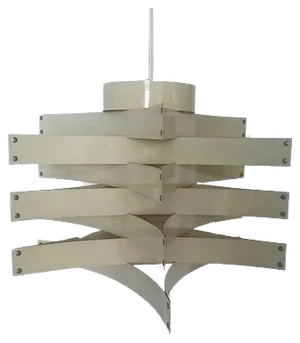 White Chandelier in the style of Max Sauze, 1970s