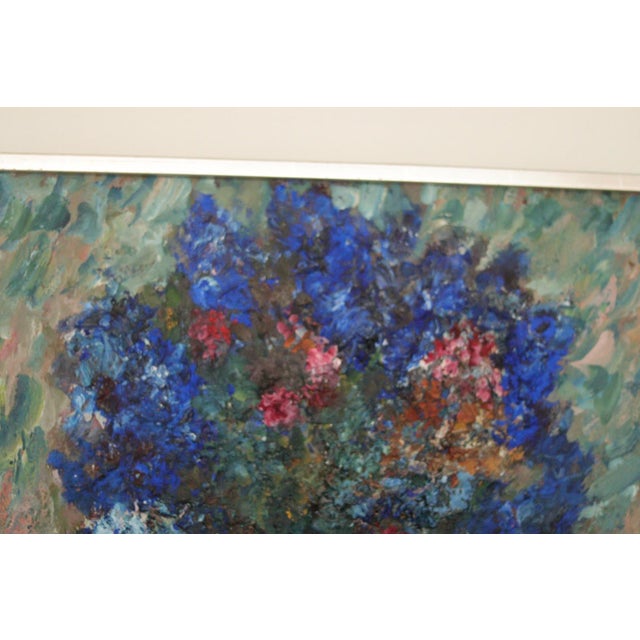 Mid-Century Modern Lennart Andersson, Blue Vase, 1968, Oil on Canvas, Framed For Sale - Image 3 of 18