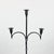 Hand Forged Iron Floor Candelabra 50″ (126cm) Antique Copper Patina 3-Arm Slim Corner Design Rustic Decor For Sale - Image 6 of 8