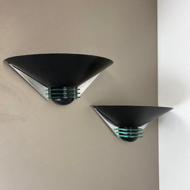 Modern Metal & Acrylic Glass Post Wall Light from Hustadt Leuchten, 1980s For Sale - Image 10 of 17
