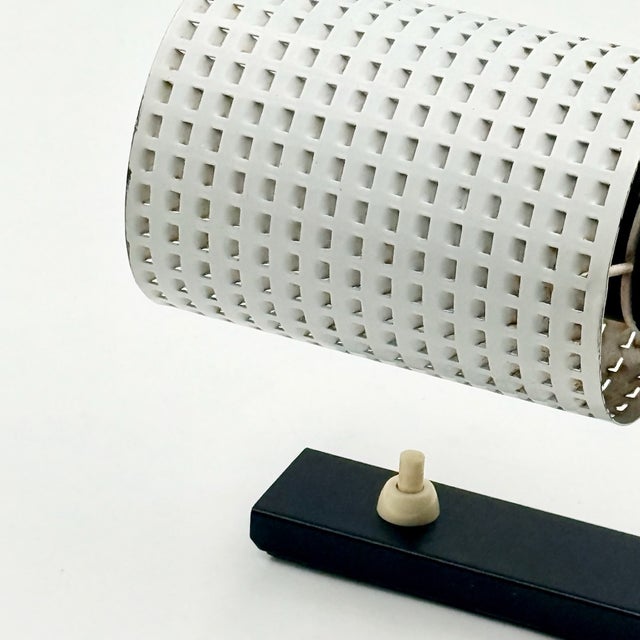 Metal Modernist Wall Reading Lamp in Perforated Metal by Hala, Netherlands, 1970s For Sale - Image 7 of 15