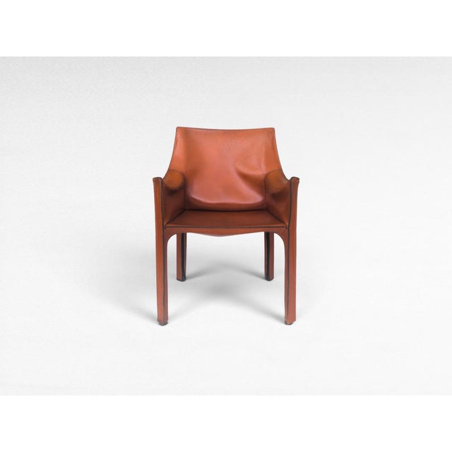 Animal Skin CAB 413 Chair in Cognac Leather by Mario Bellini for Cassina, Italy, 1970s For Sale - Image 7 of 18