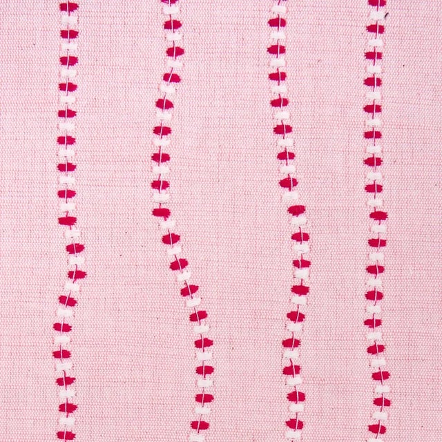 Schumacher Sample - Schumacher Elodie Embroidery Fabric in Rose For Sale - Image 4 of 4