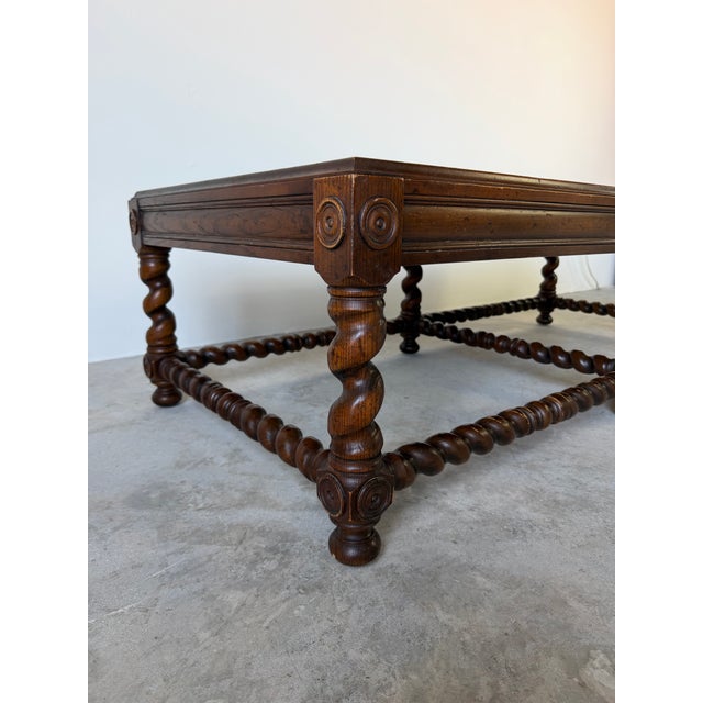 Vintage Henredon Barley Twist Rectangular Coffee Table For Sale - Image 10 of 12