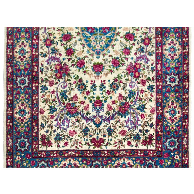 Textile Early 20th Century Persian Kirman Rug For Sale - Image 7 of 11