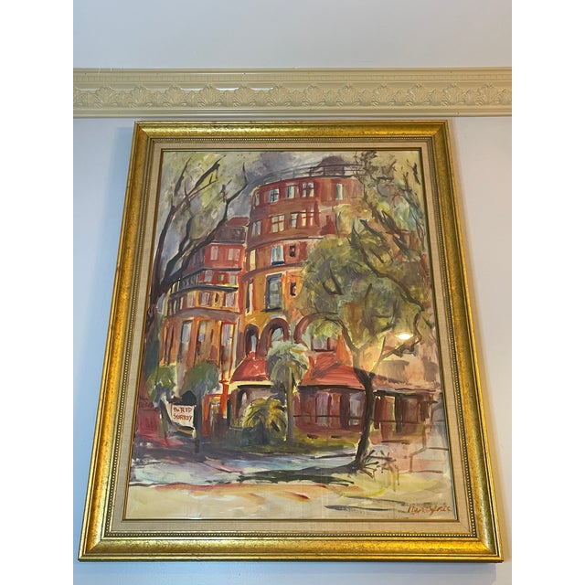 This Myrtle Jones Original Savannah Artwork from a Private Collection. It is large with vibrant watercolor featuring an...