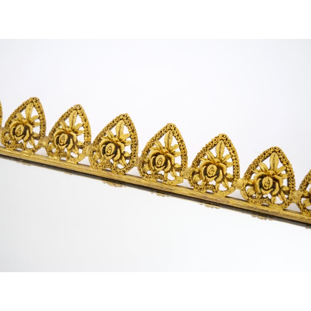Gold Large North American Gilt-Metal & Mirrored Vanity / Serving Tray, 1970s For Sale - Image 8 of 11