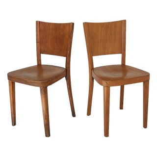 Antique Bentwood Dining Chairs from Thonet, 1930, Set of 2 For Sale