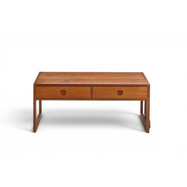 Mid-Century Modern Mid 20th Century Pair of Low Teak Hallway Chests Attributed to Arne Wahl Iversen For Sale - Image 3 of 5