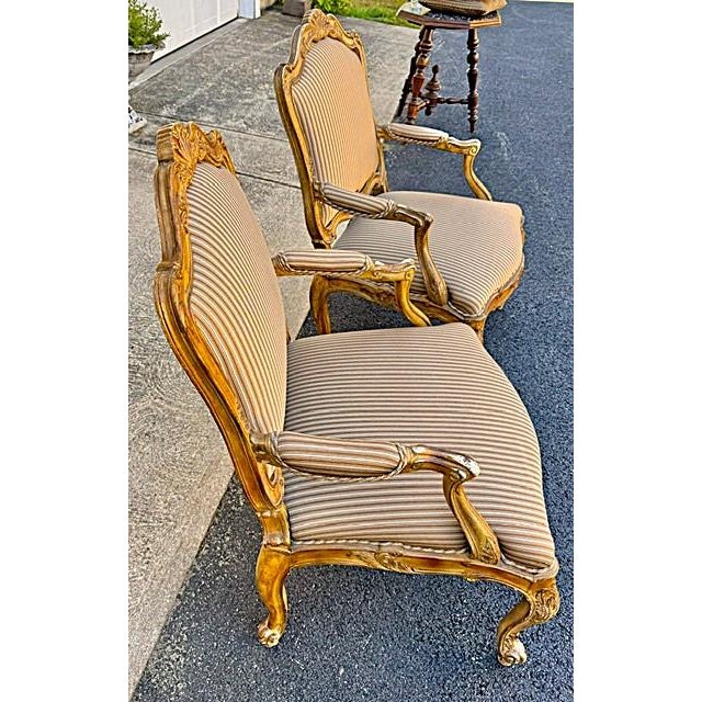 Nice Pair French Style Armchairs or Fauteuils For Sale - Image 14 of 18