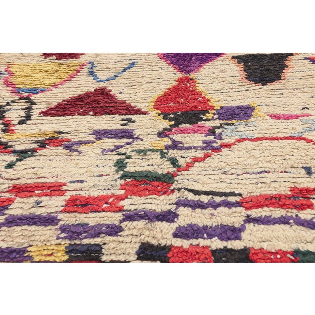 Late 20th Century Vintage Azilal Boucherouite Moroccan Rug, 06'00 X 10'08 For Sale - Image 5 of 10