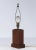 Wood Handmade Primitive Moderne Folk Art Skyscraper Lamp Walnut Mid Century For Sale - Image 7 of 13