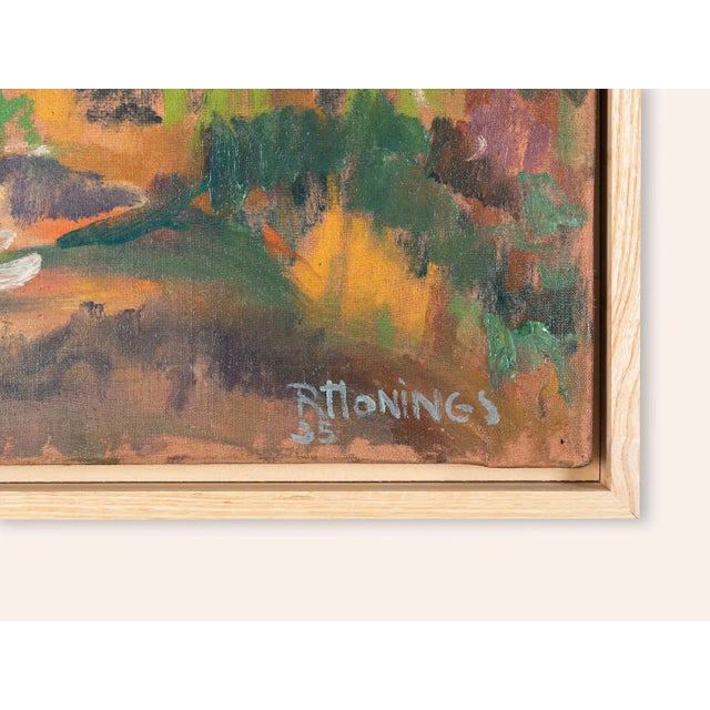 Brown Forest in Autumn, 1935, Oil on Canvas, Framed For Sale - Image 8 of 12