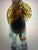 Vintage Italian Style Sommerso Art Glass Elephant Pair Amber Aqua Blue Clear Glass 9” For Sale - Image 4 of 9