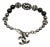 Chanel Gunmetal Art Deco Crystal Black Bead Bracelet For Sale