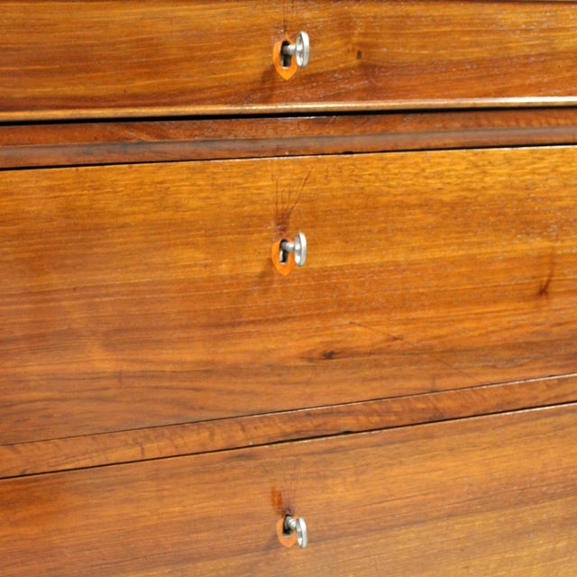 Antique Italian Charles X Chest of Drawers in Walnut For Sale - Image 9 of 14