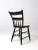 Wood Antique Primitive Black Plank Seat Chair For Sale - Image 7 of 9