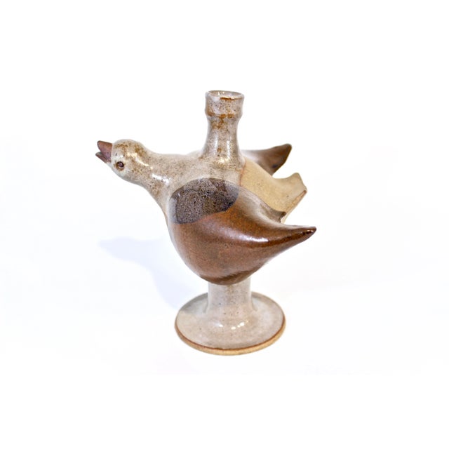 Mid-Century Modern 1970's June Jordan Ceramic Bird Vase For Sale - Image 3 of 9