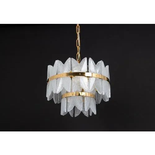 Gilt Brass & Crystal Glass Light Chandelier Corina, Kalmar, Austria, 1970s For Sale - Image 11 of 12