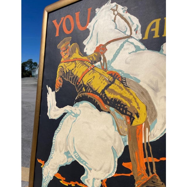 Paper World War I Wwi Recruitment Poster, General Pershing “You Are Wanted by Us Army” For Sale - Image 7 of 12