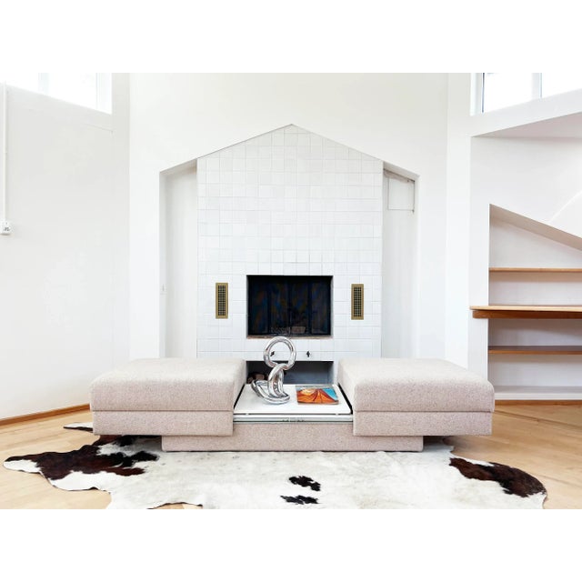 Vintage Scandinavian Convertible Sofa with Built-In Table, 1980s For Sale - Image 9 of 13