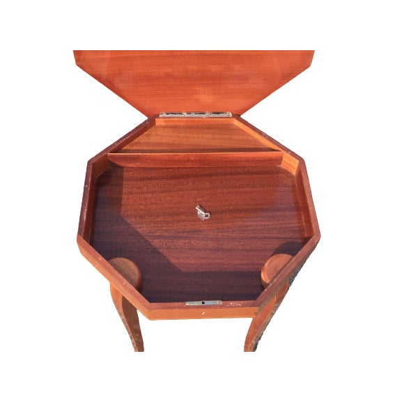 Vintage Italian Inlaid Wood Music Box Table Chairish
