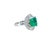 Modern Sgl Certified 3.32 Carat Emerald Diamond Platinum Ring, Size 6 For Sale - Image 3 of 9