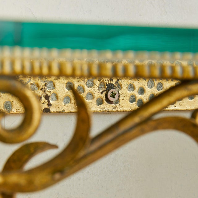 Pier Luigi Colli Italian Gilt Iron Wall-Mounted Console in the Manner of Pier Luigi Colli, 1950s For Sale - Image 4 of 18