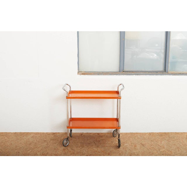 Wood B47 Bar Trolley with Chrome-Plated Tubular Steel Frame, 1932 For Sale - Image 7 of 9