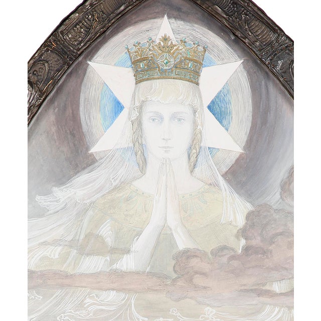 Yvonne clarinval (1894-1979) - the virgin of the seas - la vierge des mers (aka stella maris) master of symbolism rare...