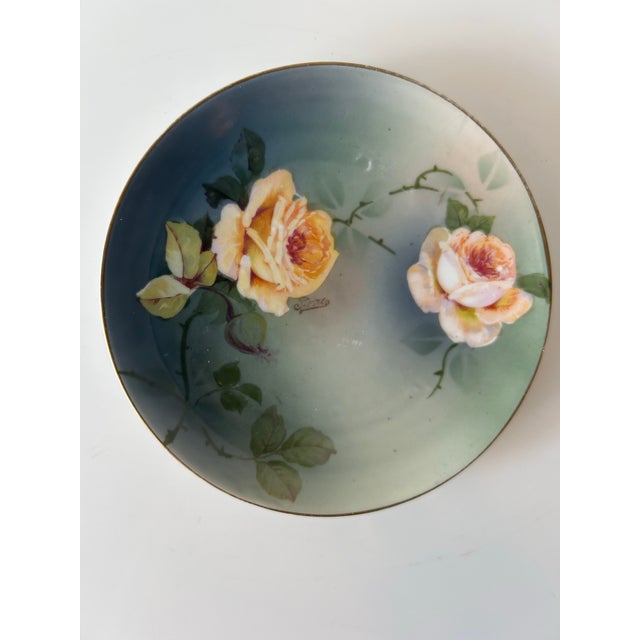 Vintage p.s.a.g. Bavarian Porcelain Small 6" Plates Signed Ragouse-Set of 8 For Sale - Image 10 of 12