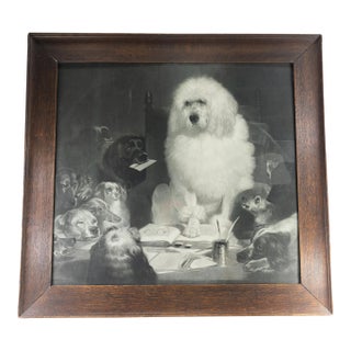 Lithograph Print After Edwin Landseer in Arts & Crafts Frame For Sale